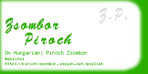 zsombor piroch business card